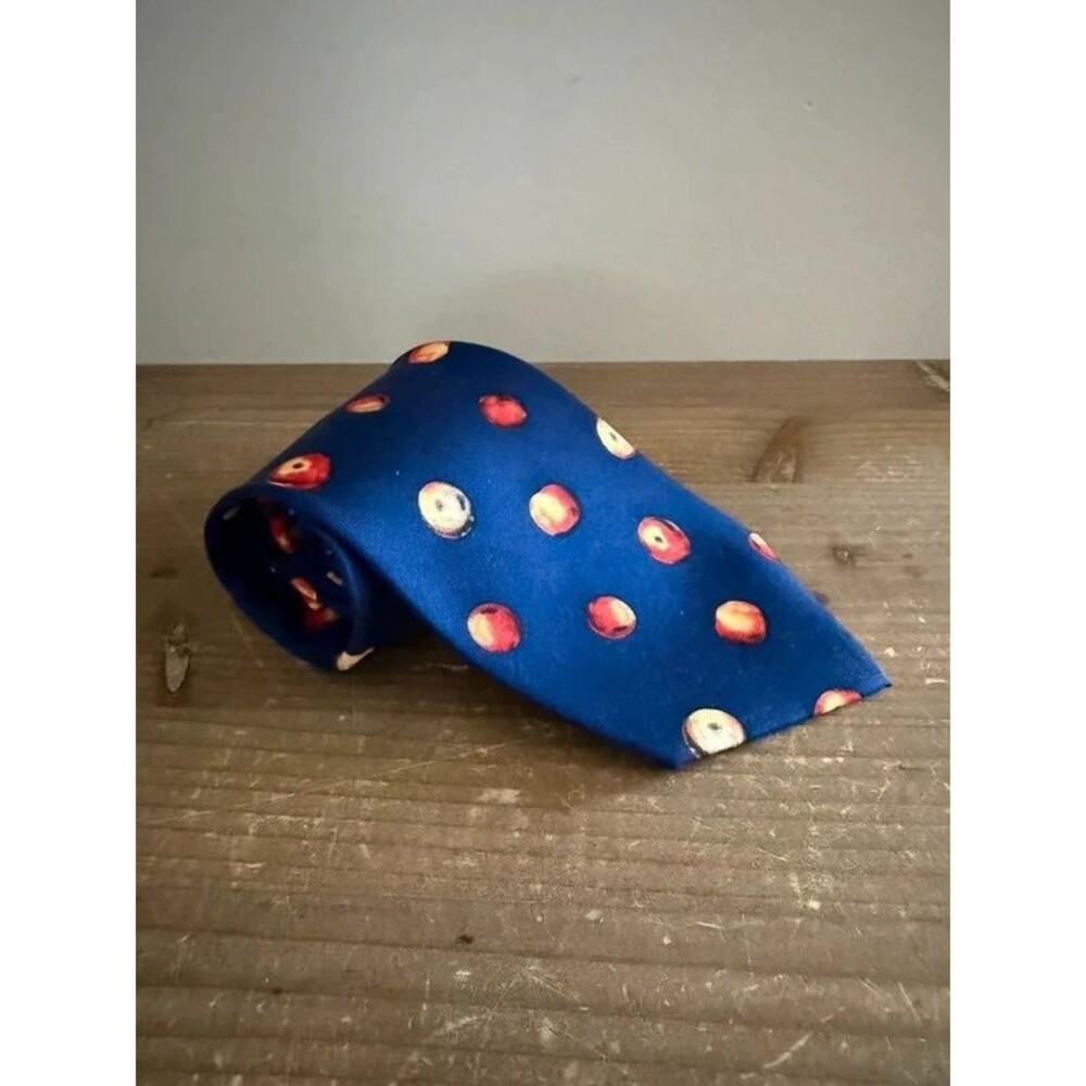 Paul Cezanne Apple blue silk tie